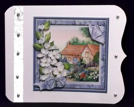Cottage and Butterflies Decoupage Sheet by Suzi Cooper