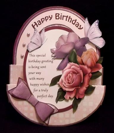 Stepper Rocker - Belle Epoque Roses (birthday) by Suzi Cooper