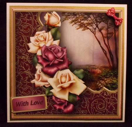 Woodland Roses Card Front by Suzi Cooper