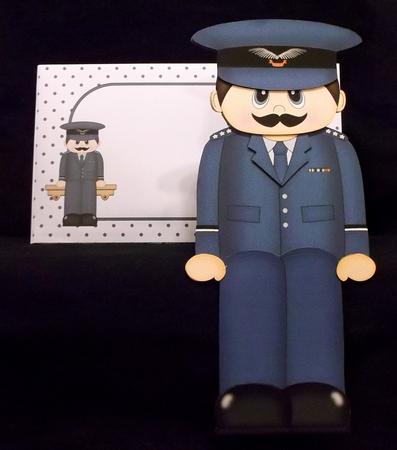 3D on the Shelf Card Kit - Raf Airforce Pilot Richard by Suzi Cooper