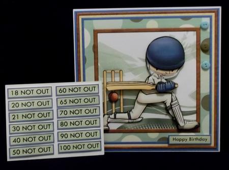 Cricket Not Out 8x8 Mini Kit Ages & Decoupage by Suzi Cooper