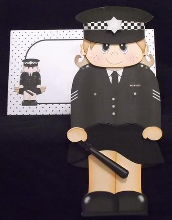 3D on the Shelf Card Kit - Police Sergeant Sally by Suzi Cooper