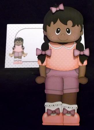 3D on the Shelf Card Kit - Little Ethnic Girl Emma by Suzi Cooper