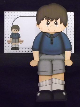 3D on the Shelf Card Kit - Little Ethnic Boy Oscar by Suzi Cooper