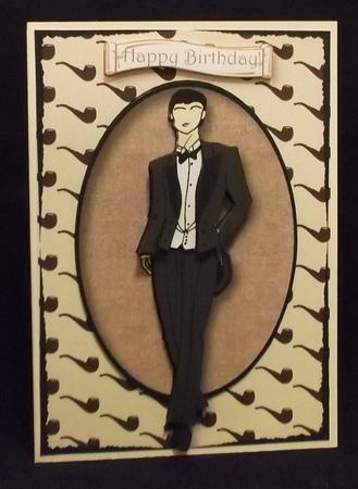 The Dapper Man with Pipes Frame Mini Kit by Suzi Cooper