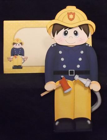 3D on the Shelf Card Kit - Firefighter Fireman Frank by Suzi Cooper