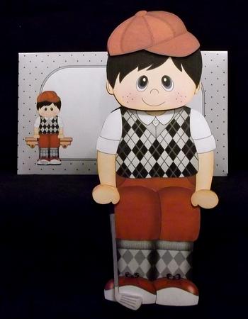 3D on the Shelf Card Kit - Golfing Boy Harry by Suzi Cooper