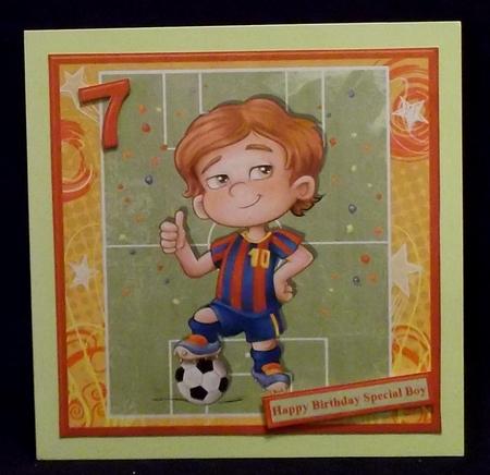 Footballer Birthday Boy Age Topper & Sentiments by Suzi Cooper
