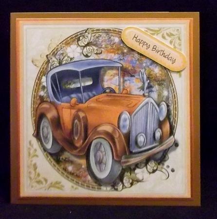 Lovely Vintage Car Fit for a King ( Tan ) by Suzi Cooper