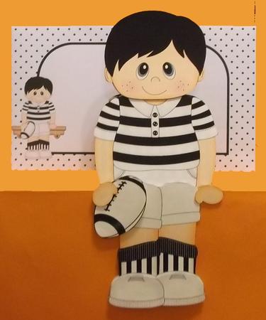 3D on the Shelf Card Kit - Rugby Boy Derek by Suzi Cooper