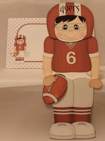 3D on the Shelf Card Kit - American Footballer Adam by Suzi Cooper