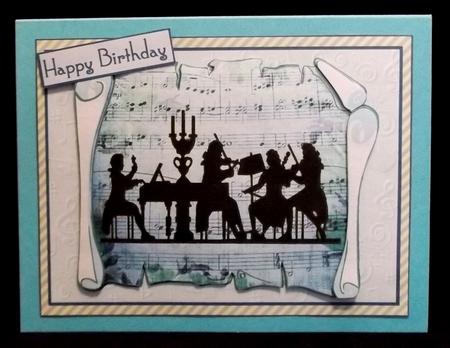 Classical Music Decoupage (blue) by Suzi Cooper