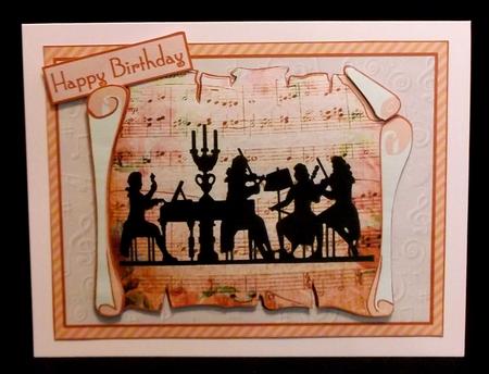Classical Music Decoupage (pink) by Suzi Cooper