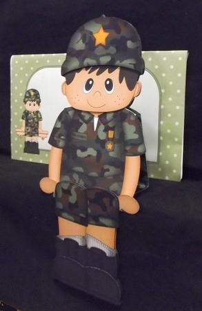 3D on the Shelf Card Kit - Little Ethnic Camo Boy Hank by Suzi Cooper