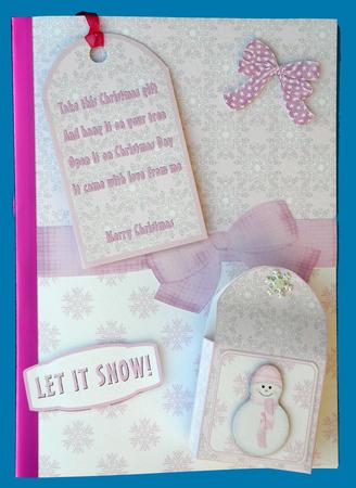 3D Snowlady Giftbag and Tag Tree Decoration A4 Card Kit by Suzi Cooper