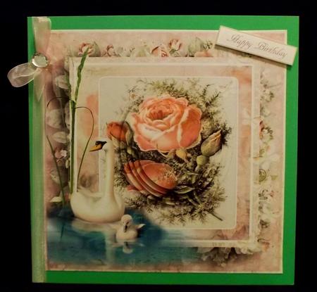 Rose Swan Topper with Pyramid Layers by Suzi Cooper