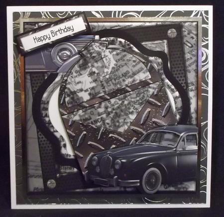 Open Envelope Card Front Min Kit - Classic Cars by Suzi Cooper
