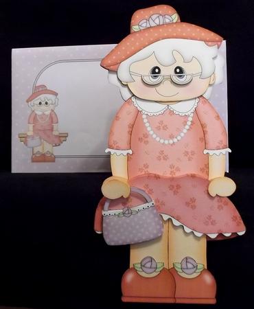 3D on the Shelf Card Kit - Old Lady Sadie by Suzi Cooper
