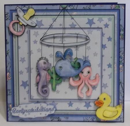 Lullaby Mobile Baby Boy 8x8 Mini Kit by Suzi Cooper