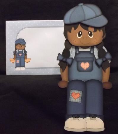 3D on the Shelf Card Kit - Little Ethnic Girl Dena by Suzi Cooper