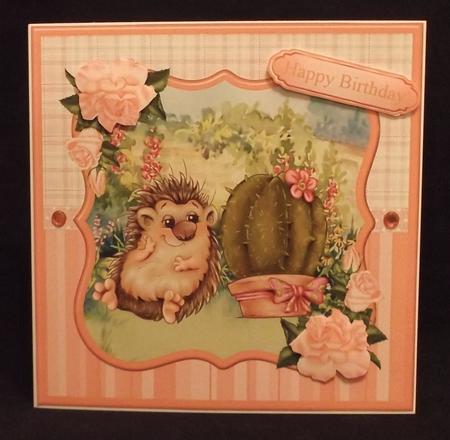 How You Doing? - Cute Hedgehog Topper & Decoupage by Suzi Cooper