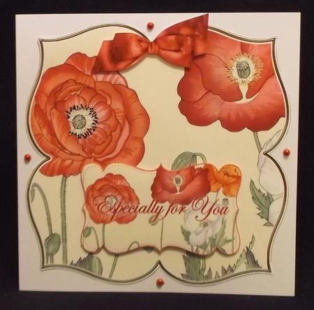 Red Poppy Especially 8in Large Blooms Fancy Topper by Suzi Cooper
