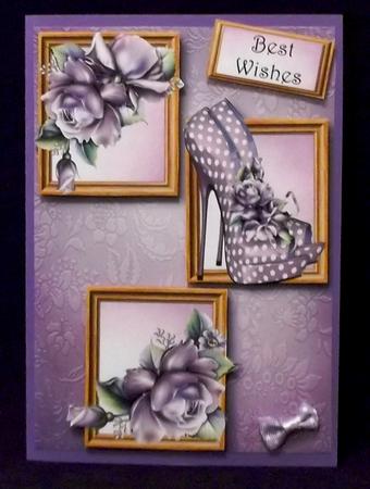 Spotty Shoes & Purple Roses Frame Trio by Suzi Cooper