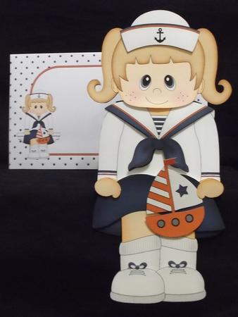 3D on the Shelf Card Kit - Sailor Girl Sandy by Suzi Cooper