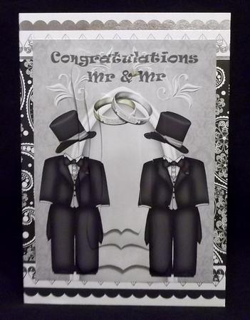 Mr & Mr Pyramid Wedding Topper by Suzi Cooper