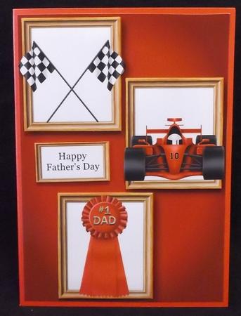 Red Race Car Dad - Frame Trio by Suzi Cooper