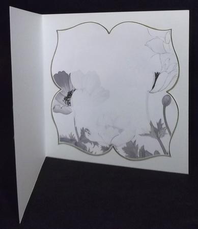 Anemone1 Silver Large Blooms 8inch Insert Panel by Suzi Cooper