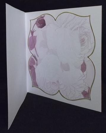 Pink Rose Purple Large Blooms 8inch Insert Panel by Suzi Cooper