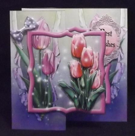 Tulips & More Tulips Fold Back Card & Envelope by Suzi Cooper