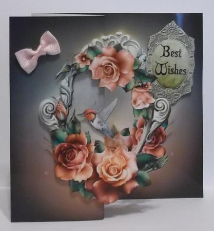 Hummingbird Delight Fold Back Card & Envelope by Suzi Cooper
