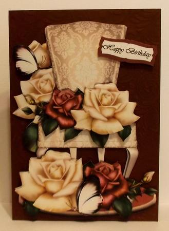 Vintage Lounging - Antique Vanity Chair & Roses by Suzi Cooper