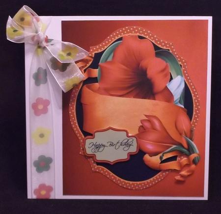 Tropical Amaryllis Topper Card Making Kit by Suzi Cooper