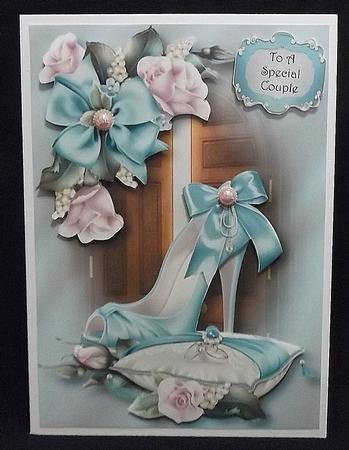 The Wedding Shoe in Muted Blues by Suzi Cooper