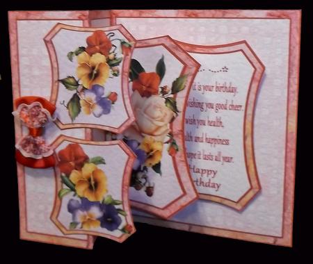 Fold Back Pop-up Pansies & Roses by Suzi Cooper
