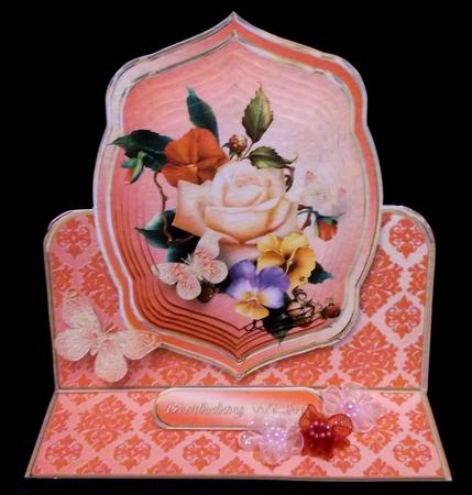 Pansy Posy Pyramid Easel Card Mini Kit by Suzi Cooper
