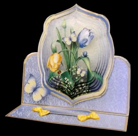 Tulips Pyramid Easel Card Mini Kit by Suzi Cooper