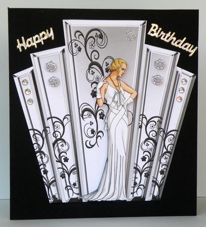 Deco Style Panels with Art Deco Lady by Suzi Cooper