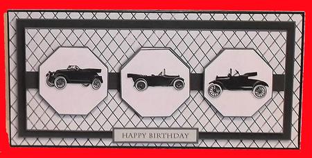 Vintage Car Trio Quick Card by Suzi Cooper