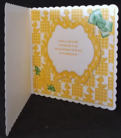 Lemon Ducky Baby Card Insert by Suzi Cooper