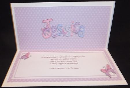 Birthday Jessica Butterflies Large Dl Matching Insert by Suzi Cooper