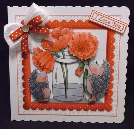 8x8 Hedgehog Flowers for You Mini Kit by Suzi Cooper