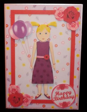 Party Girl Purple and Pink A5 Decoupage Mini Kit by Suzi Cooper