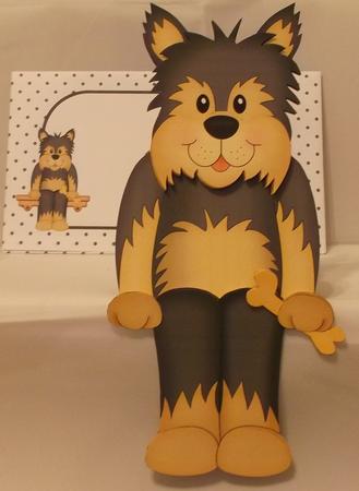 3D on the Shelf Card Kit - Timmy Yorkie Dog by Suzi Cooper