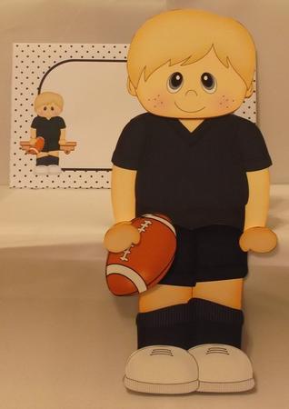 3D on the Shelf Card Kit - Rugby or Aus Football Boy Oliver by Suzi Cooper