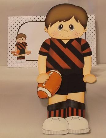 3D on the Shelf Card Kit - Rugby or Aus Football Boy Charlie by Suzi Cooper