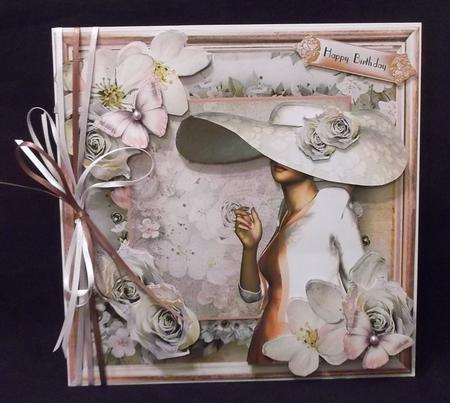 The Lace Hat Card Front Kit by Suzi Cooper
